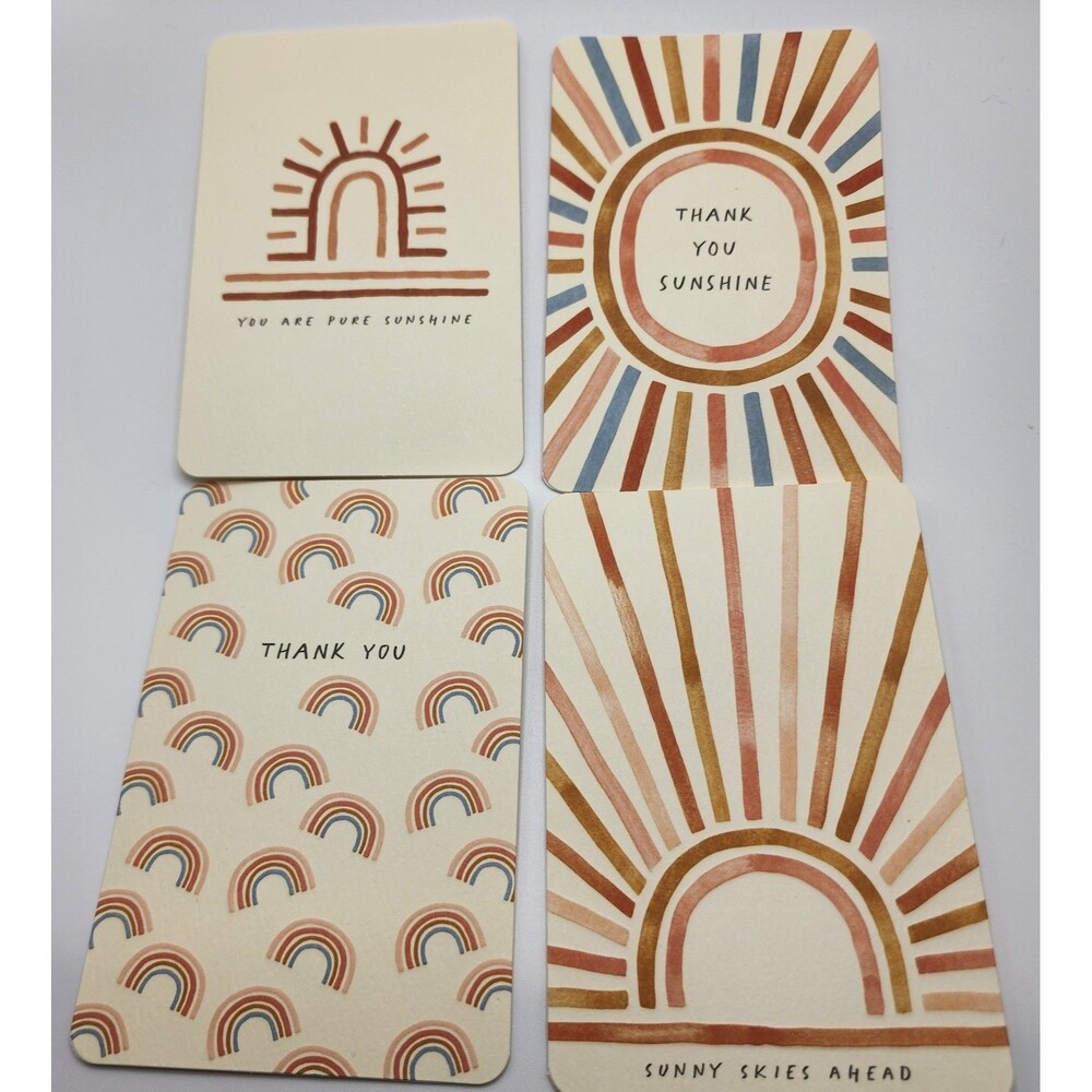 Studio Oh! Boho Rainbow Thank You Cards with Envelopes & Seals, 24 ct, 4 designs